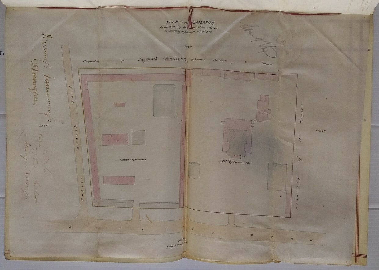 India 1870 document with 900R & 1000R embossed revenues Mollah/Blatt Type 4