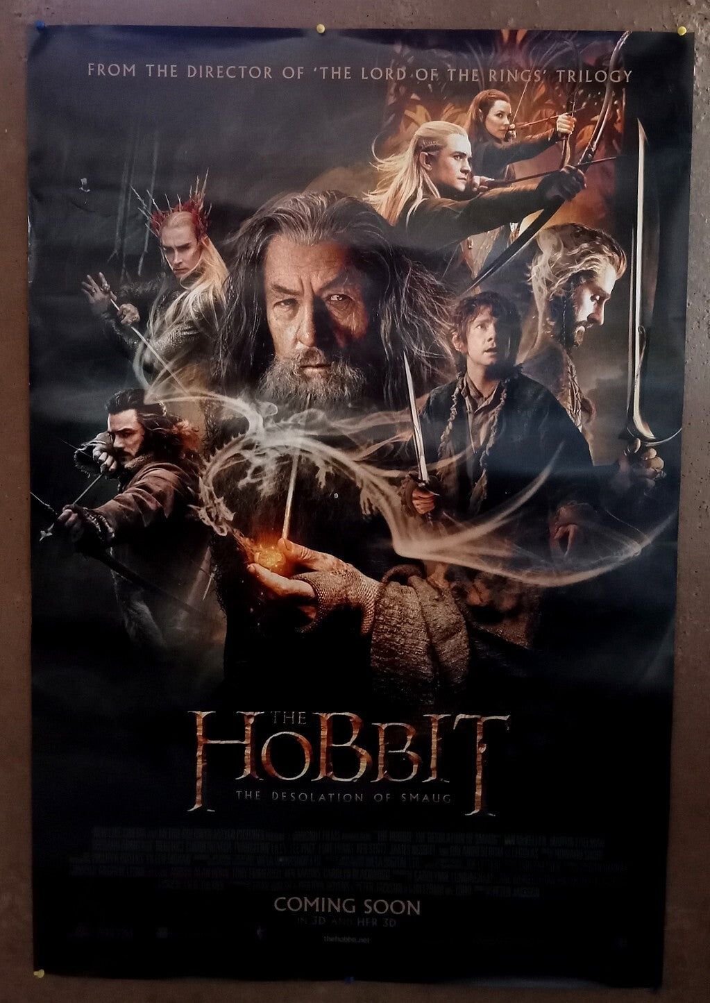 2013 The Hobbit: The Desolation of Smaug 1 sheet India poster (2 side printed)