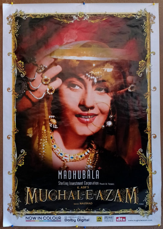 MUGHAL-E-AZAM vintage 1 sheet poster MADHUBALA - India Bollywood