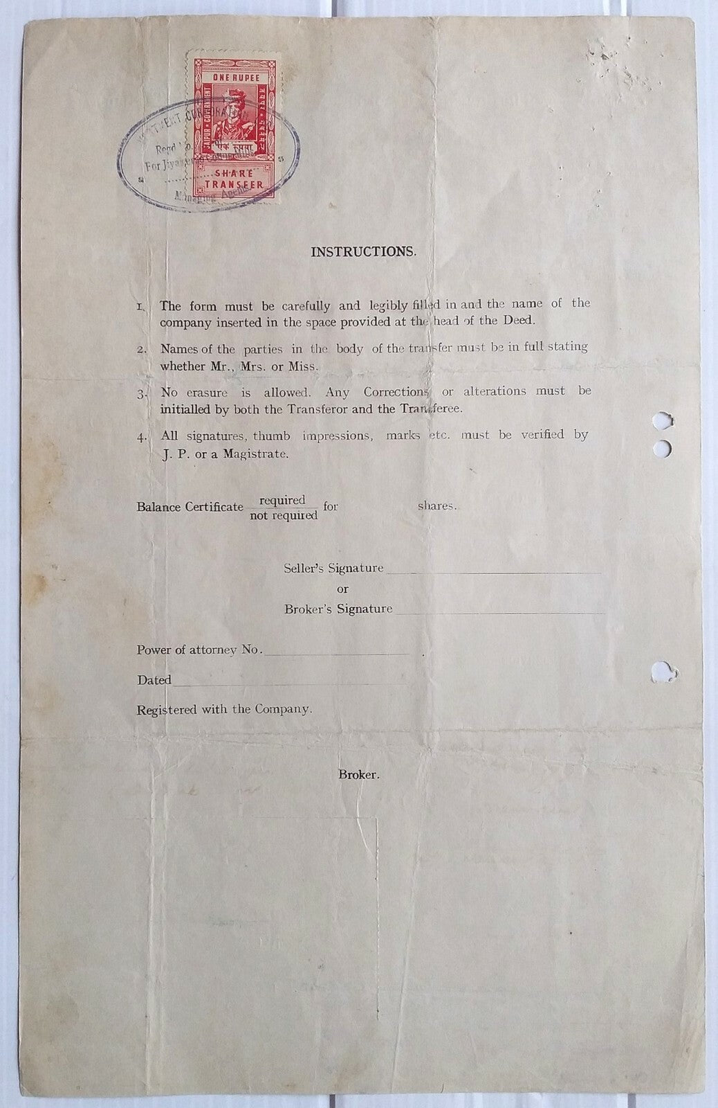 India Jaipur State collection of stamps on document & stamp paper (5)