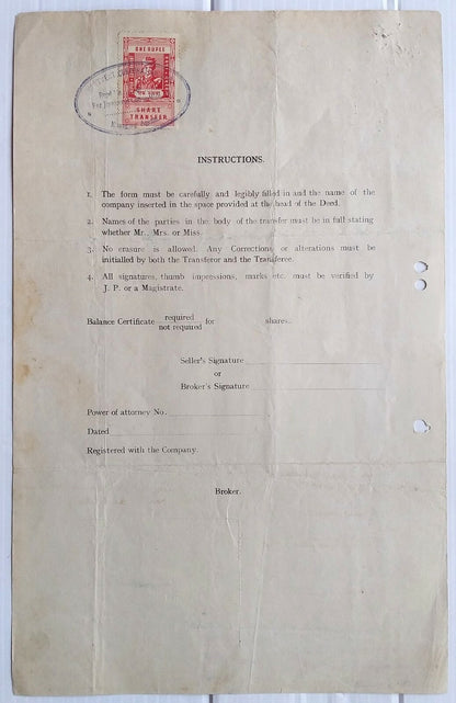 India Jaipur State collection of stamps on document & stamp paper (5)