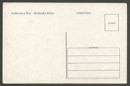 AOP India Bollywood postcard SHAH RUKH KHAN & AISHWARYA RAI