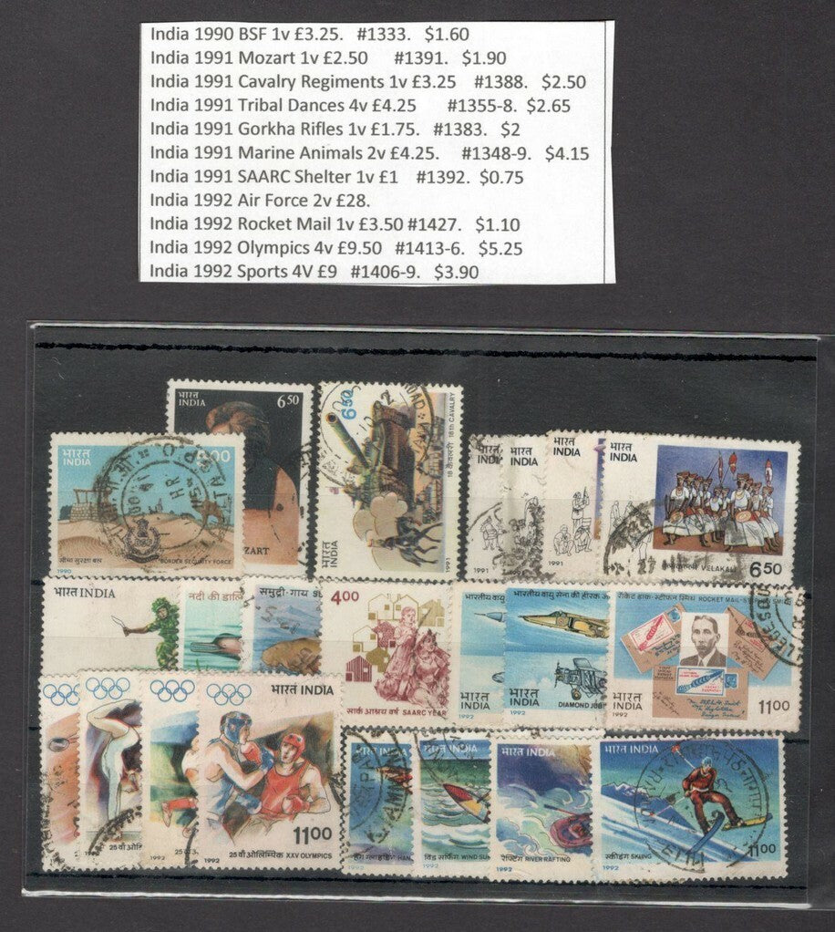 India 1951-2008 used & MNH collection SG £662.80 SCV $570.75