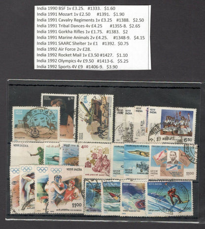 India 1951-2008 used & MNH collection SG £662.80 SCV $570.75