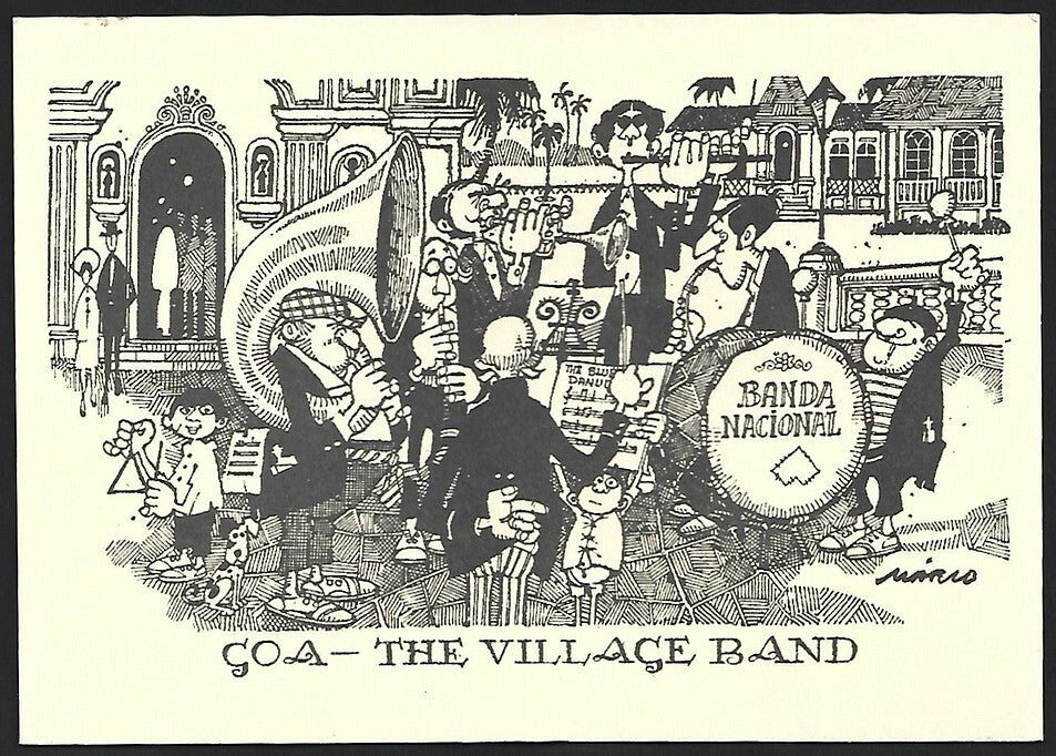 (AOP) India 1964 Goa MARIO MIRANDA postcards (2)