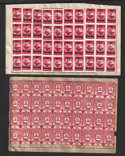 India 259 vintage discount stamps on 3 pages