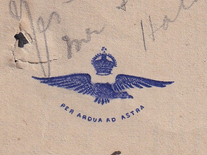 India 1922 HRH The Prince of Wales Visit acceptance letter ROYAL AIR FORCE crest