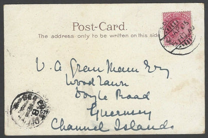 India 1905 One Tree Hill Secundrabad colour postcard to GUERNSEY