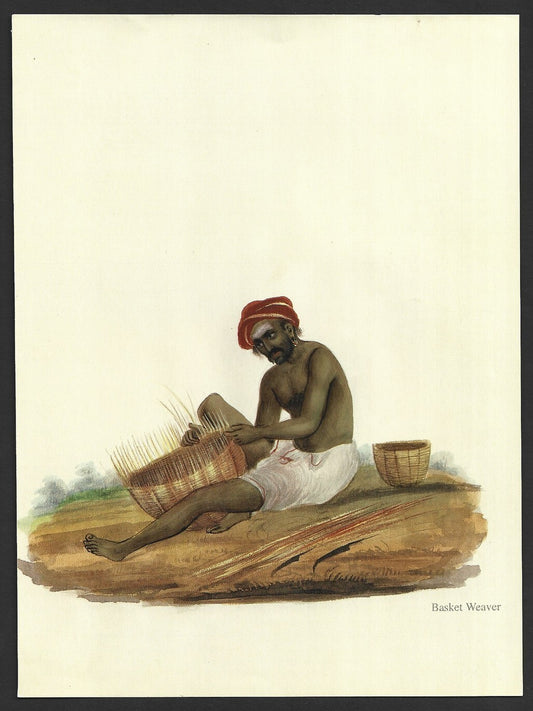 India vintage 2-sided prints of types of people 16x24 (7)
