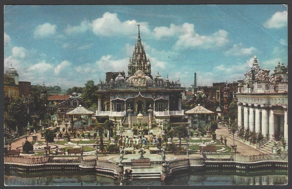 AOP India vintage postcard Jain Temple, Calcutta PU 1964