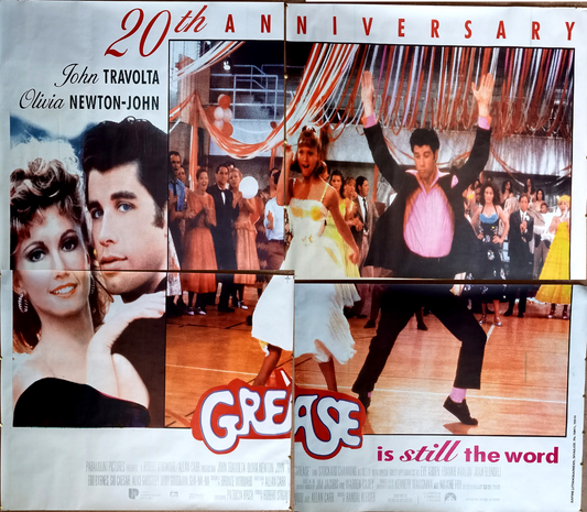Grease 1978 original India 4 sheet poster 60" x 80"