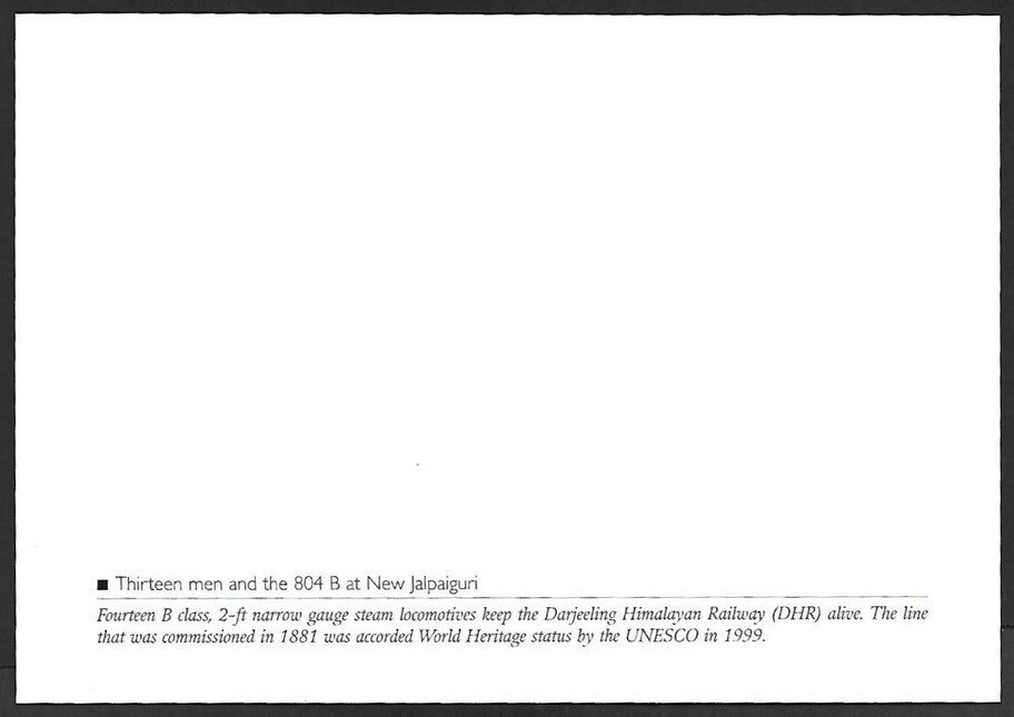 India 2013 50 Year of Railway Worshops maxi card The 804 B at New Jalpaiguri