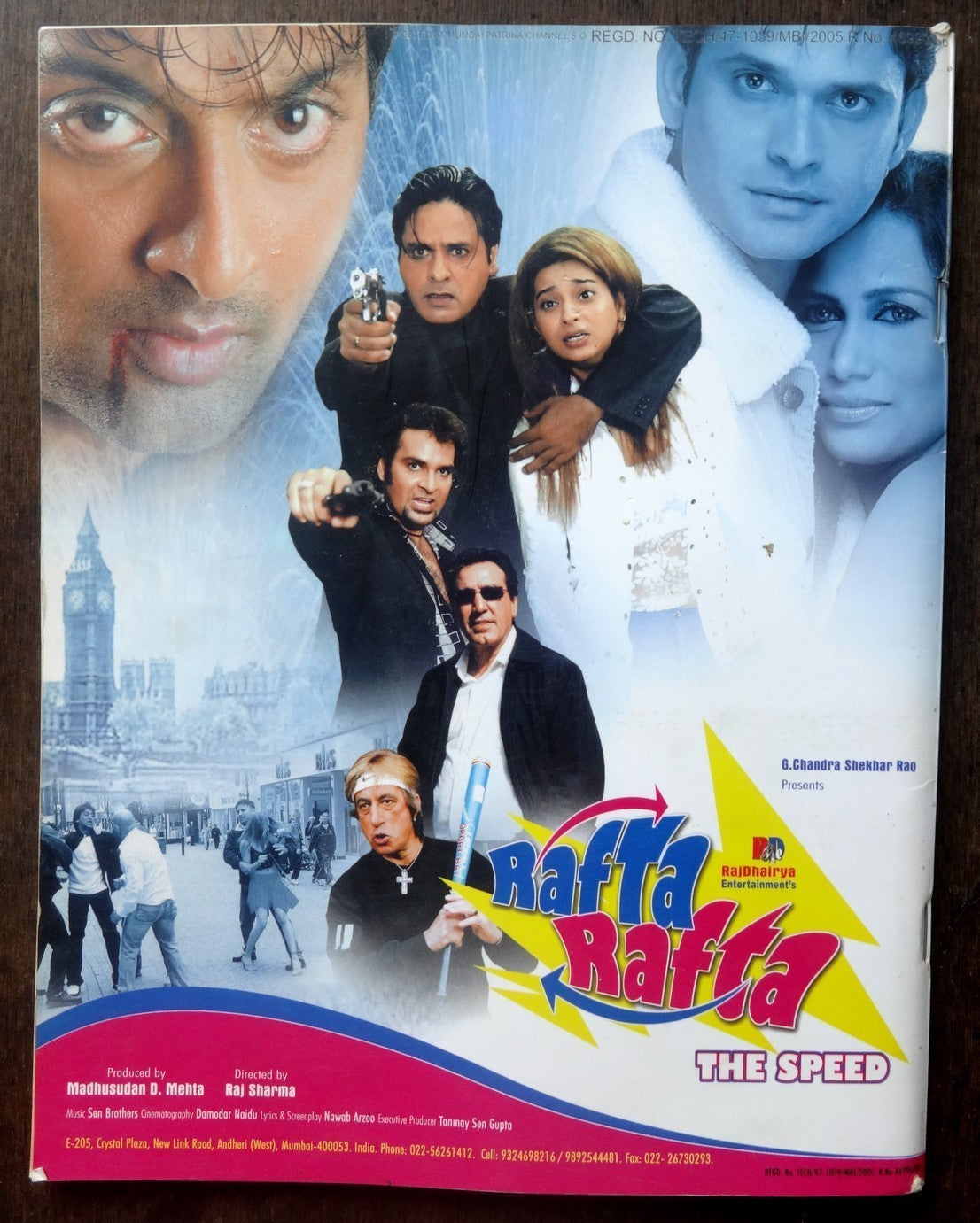 Bollywood Trade magazine COMPLETE CINEMA 22 Oct 2005 issue – RAFTA RAFTA cover