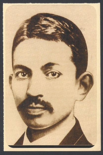AOP India full back pictorial 50p Gandhi postal card GANDHI 