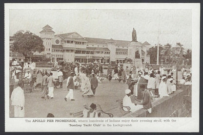 India vintage c.1940 postcard BOMBAY YACHT CLUB