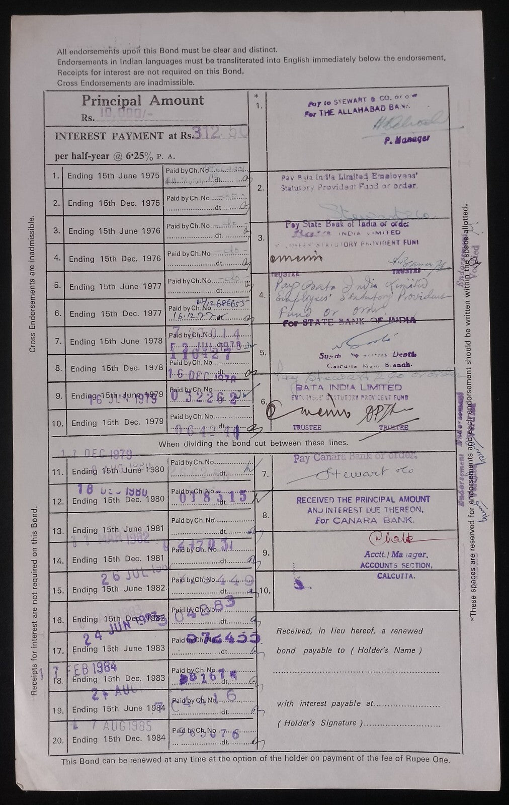 India West Bengal State Electricity Board 1984-8 BONDS upto 100000 (11)