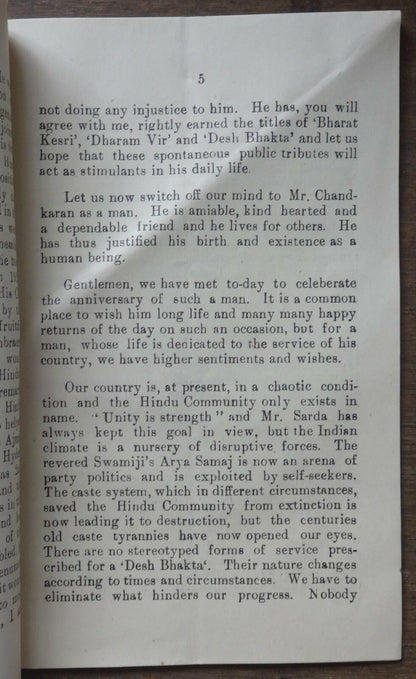 India 1944 Hindu Mahasabha booklet 2nd DICTATOR HYDERABAD etc