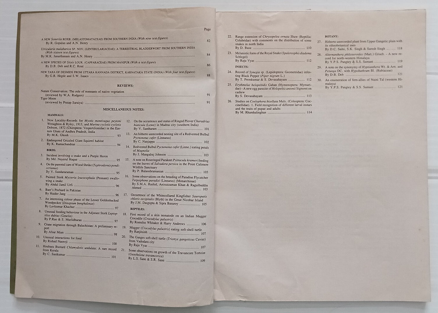 AOP India JOURNAL OF THE BOMBAY NATURAL HISTORY SOCIETY April 1989