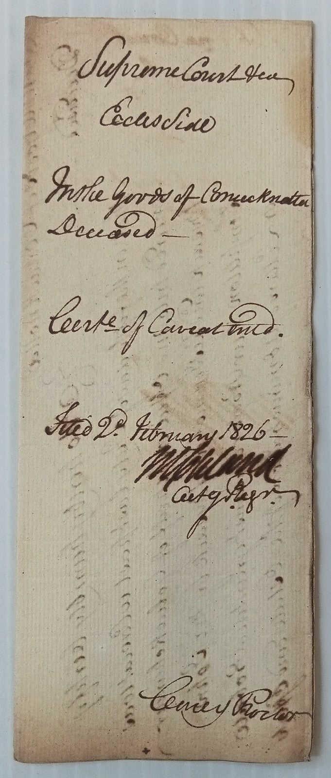 AOP India 1823 Supreme Court, Fort Williams, Calcutta document