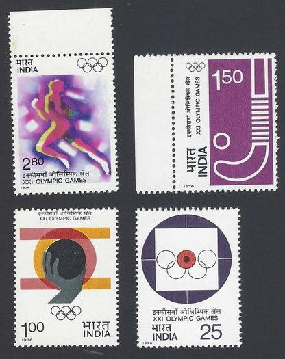India 1976 XXII Olympic Games set of 4 MNH