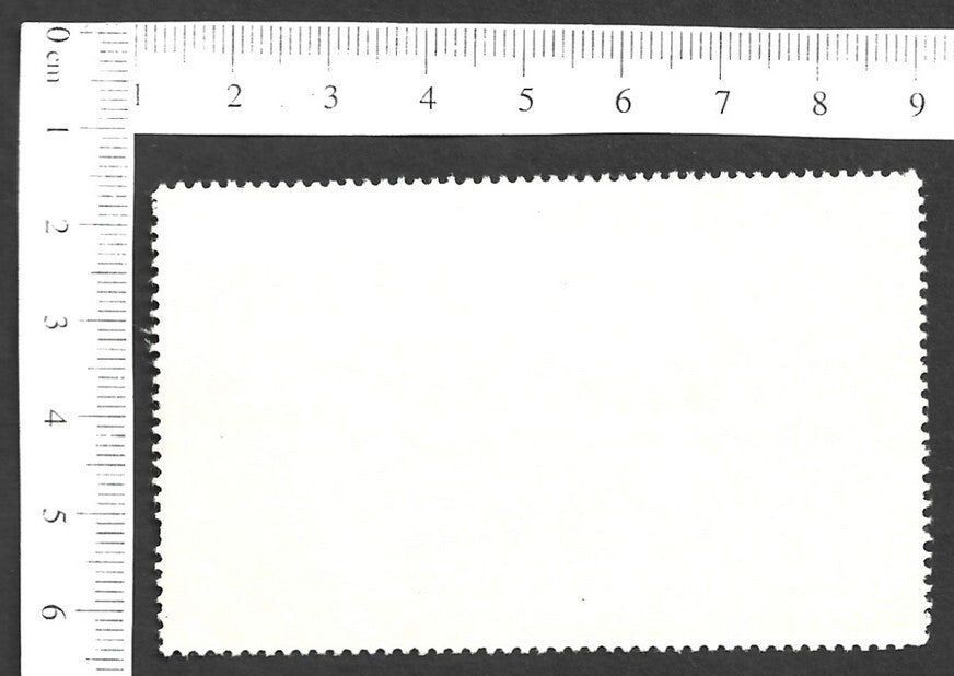Vintage OVERLAND TO INDIA poster stamp - MUD-HOUSES IN CHUPUNUN zaz