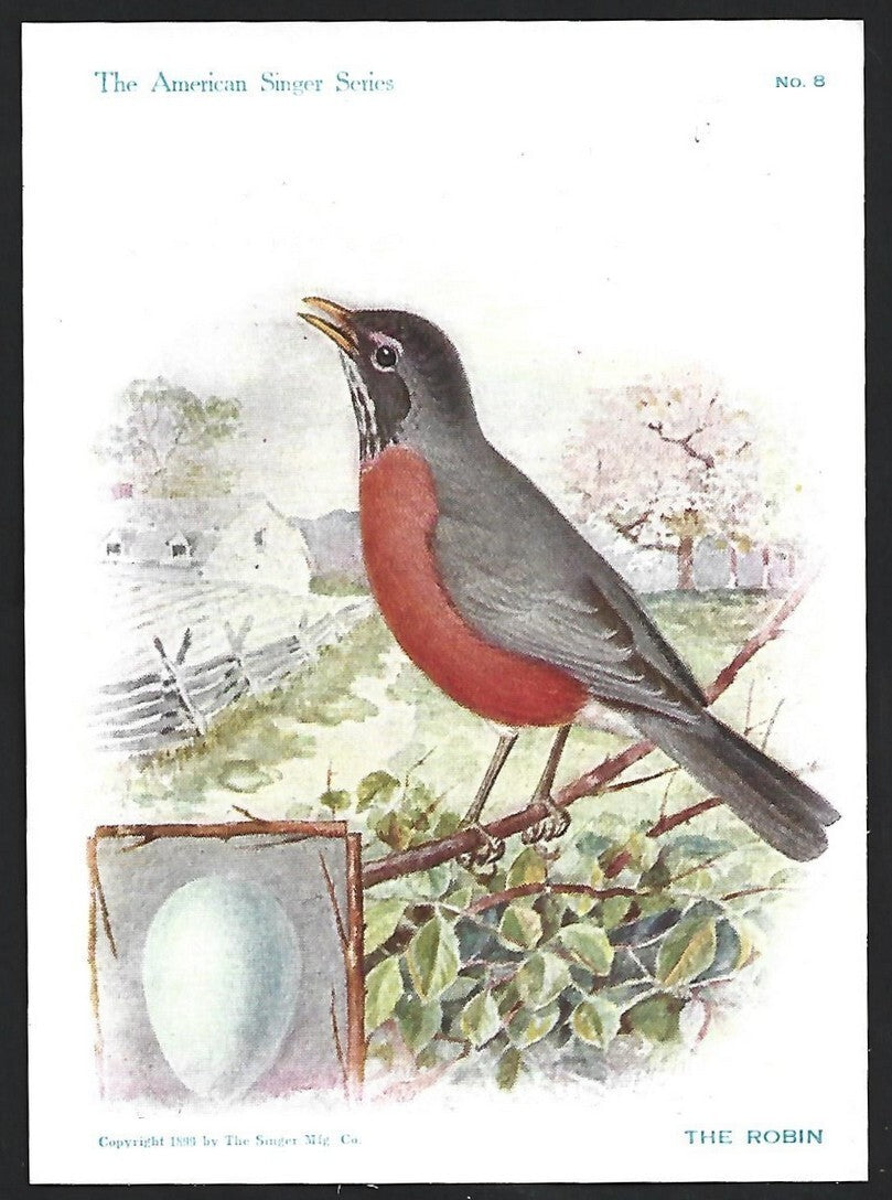 SINGER SEWING MACHINE Trade card for India with Marathi text on the back