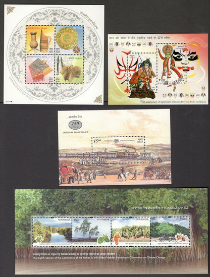 India 2002 MS miniature sheet Year pack / Year set MNH