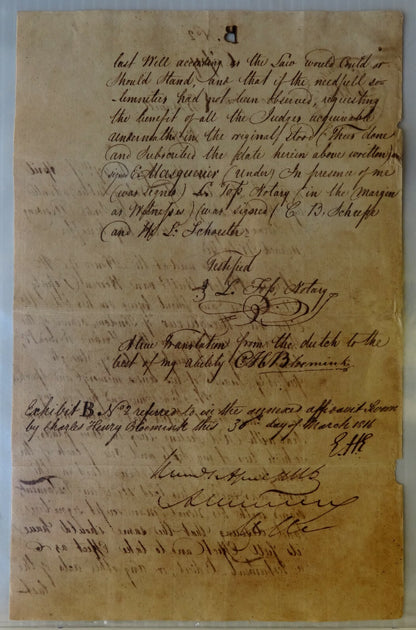 English East India Company Java 6 Stuiver stamped paper used 1816 + translation