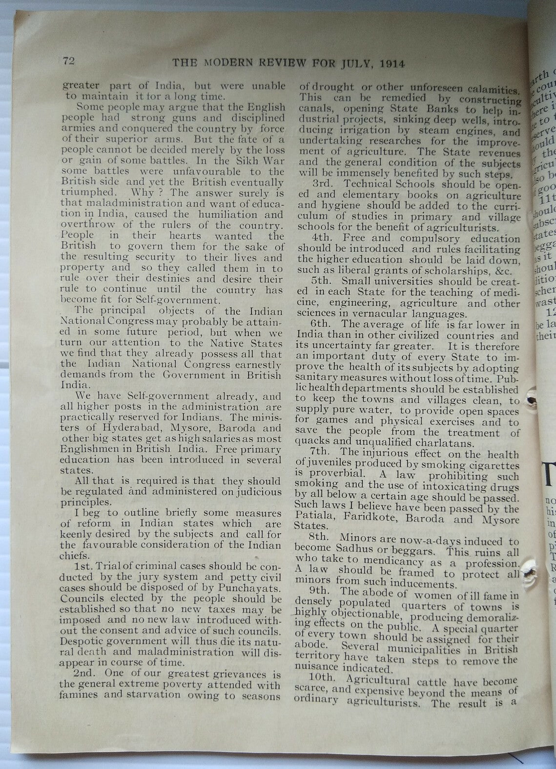 India THE MODERN REVIEW July 1914 Gandhi South Africa Commission 112pgs
