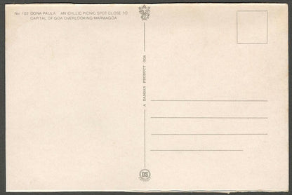 AOP India GOA vintage postcard DONA PAULA