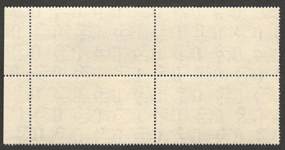 India Court Fee 10R misperf error MNH block of 4