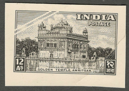 AOP India 1949 Archaeological 12a Golden Temple enlarged photographic proof