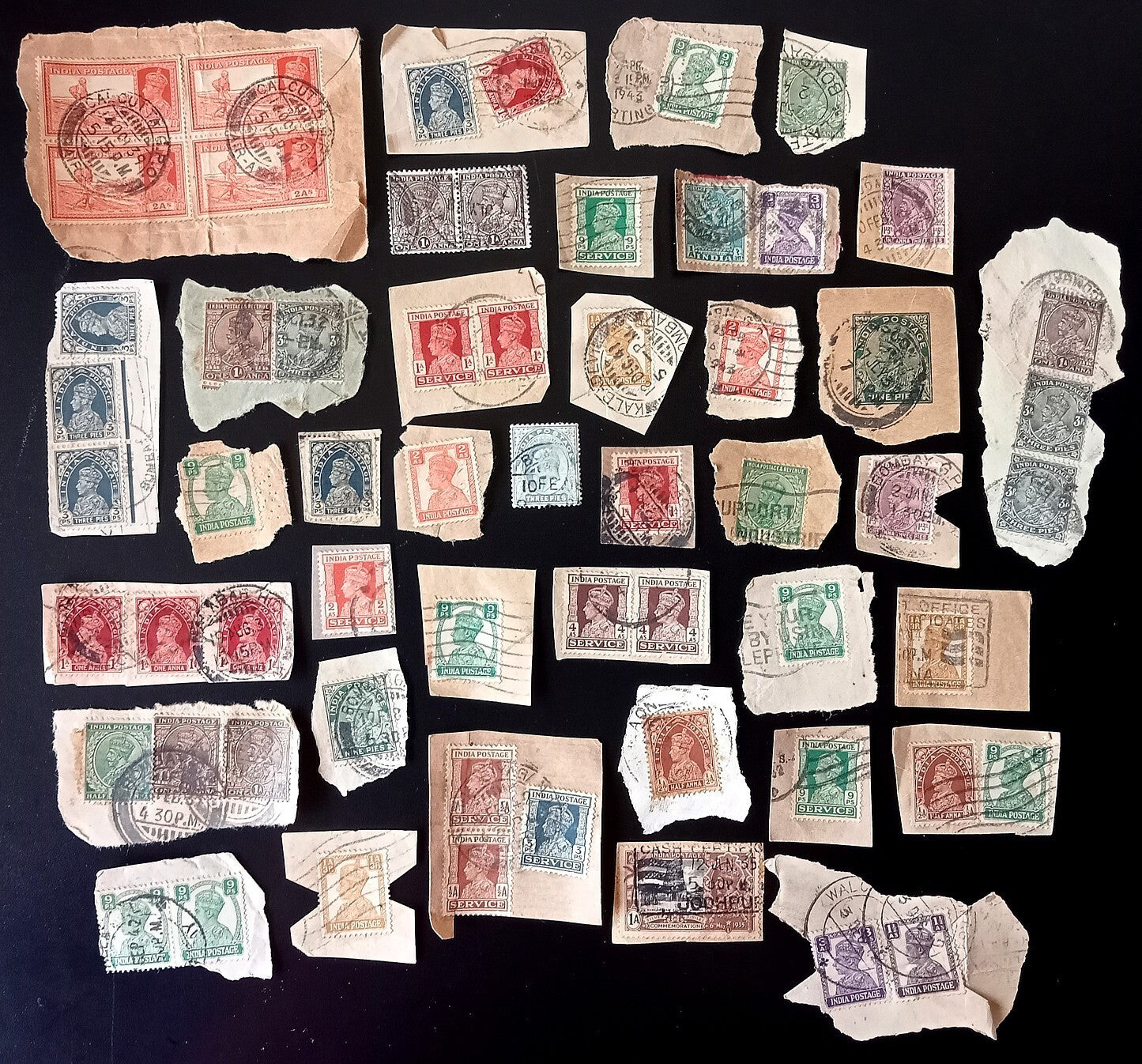 India pre 1947 on & off paper accumulation (200+ stamps)