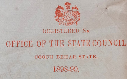 India COOCH BEHAR 1898 document zaz