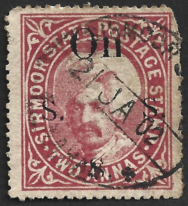 AOP India SIRMOOR STATE 1900 2a carmine used. SG 81 £70