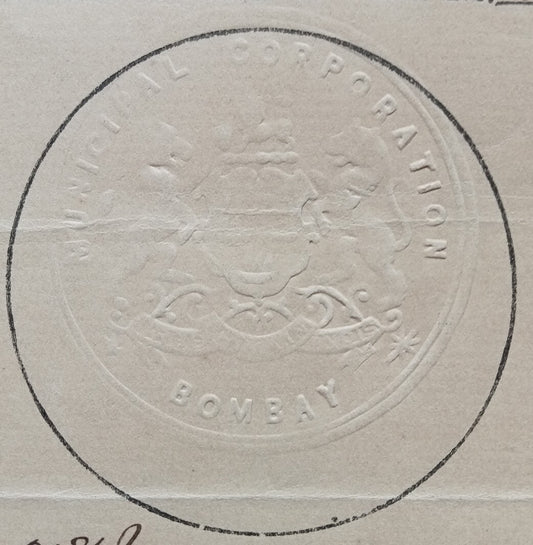 AOP India Special Adhesive KEdVII 100R & KGV 5r & 20R on 1916 indenture & map