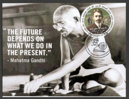 AOP India MAHATMA GANDHI 150th Birth Anniversary Year slogan on Special card