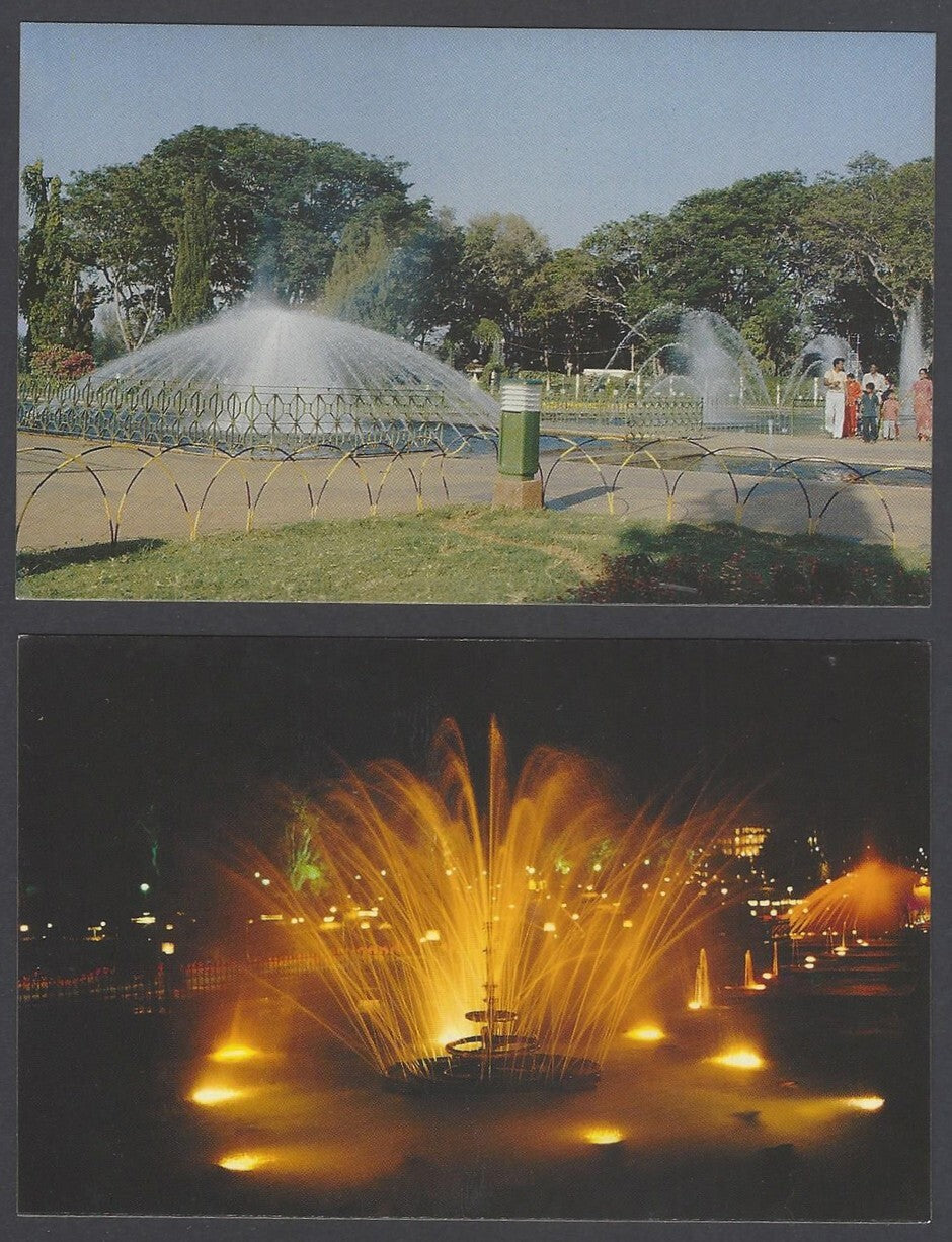 AOP India MYSORE packet of 10 vintage postcards BRINDAVAN