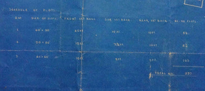 India 1954 Survey Map of the proposed NASIYAN COLONY Gangapur 22” x 35”