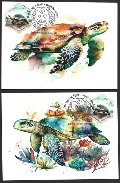 India 2024 World Ocean Day pictorial event postcards (7)