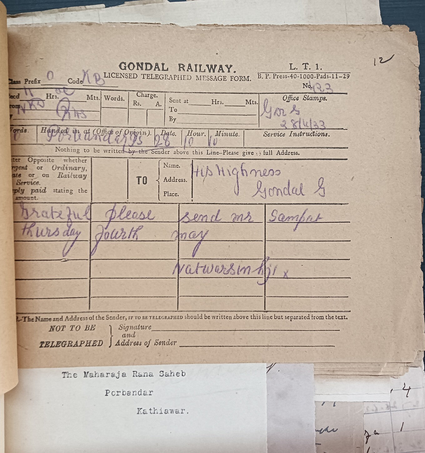 India 1933 Gondal Porbandar Dispute correspondence incl. 20 signed by Maharajas