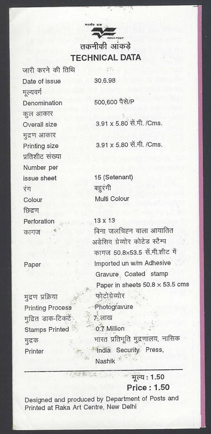 India 1998 National Savings Organisation used brochure