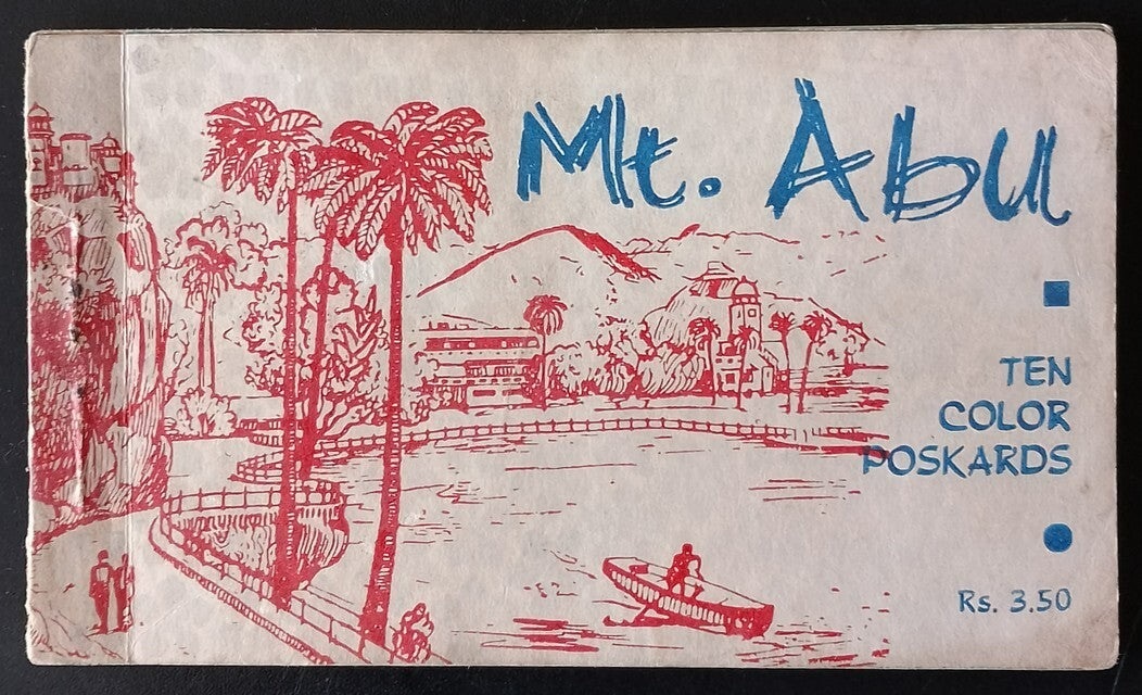 AOP India vintage booklet of 10 postcards MT. ABU