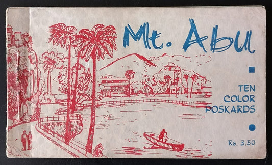 AOP India vintage booklet of 10 postcards MT. ABU