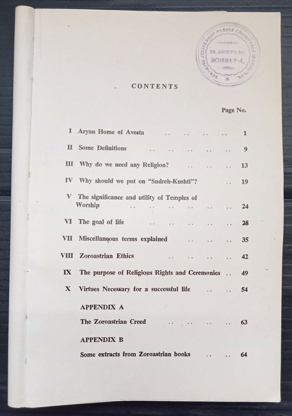 AOP India Zarathustra & His teachings illustrated book SC 71pages