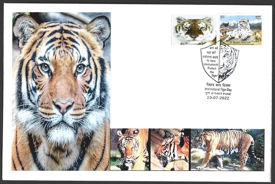 India 2022 International Tiger Day covers with labels (9)