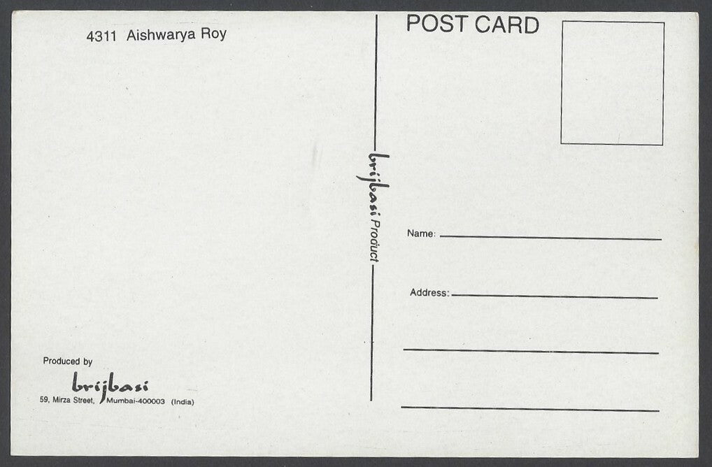 AOP Bollywood vintage postcard AISHWARYA RAI