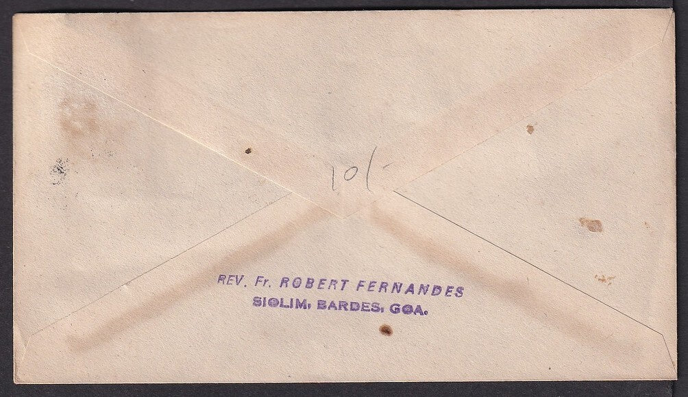 Portuguese India 1961 cover with First Flight cachet