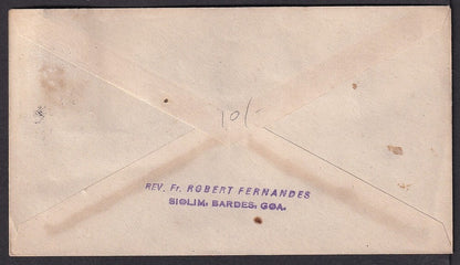 Portuguese India 1961 cover with First Flight cachet