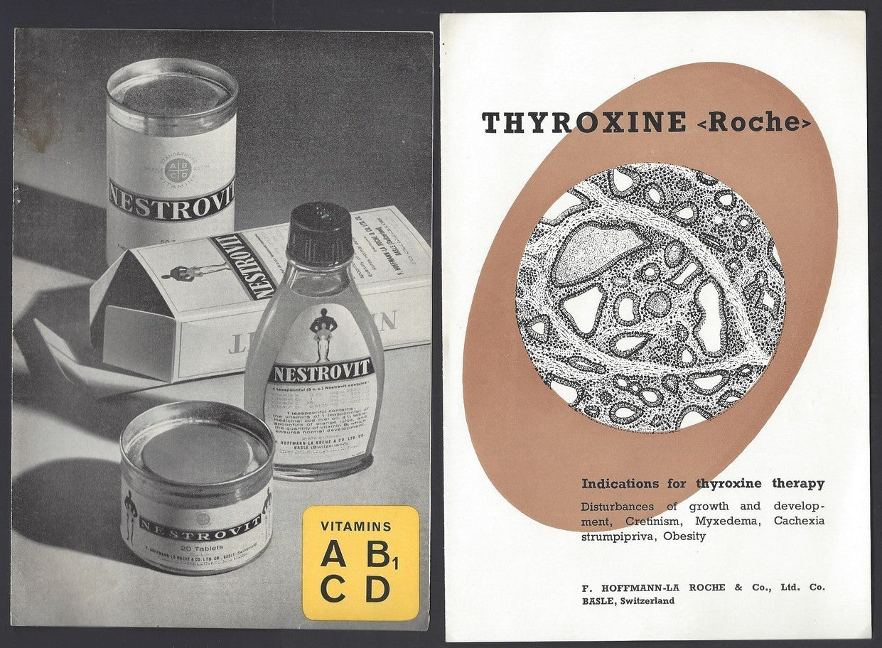 India 1940s to 1950s ROCHE medical advertisement brochures & studies (19) ZAZ